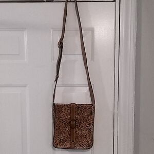 Patricia Nash Tan and Brown Crossbody Bag